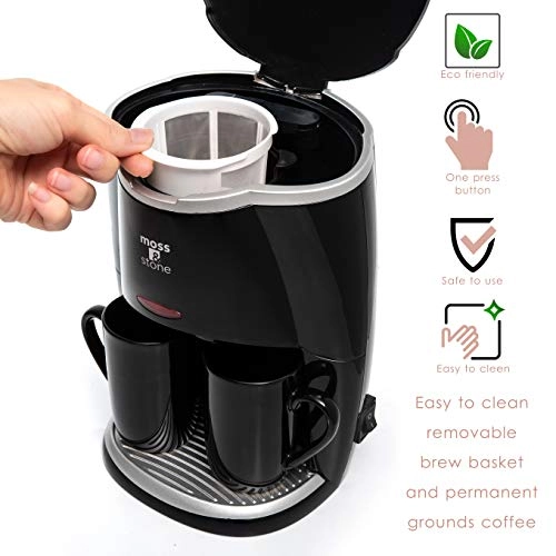 Mini Drip Coffee Maker - 5 oz Mug Permanent Filter