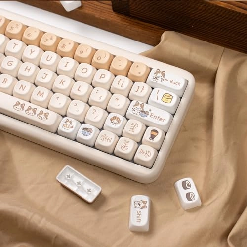 PBT Cat Keycaps Set - USB