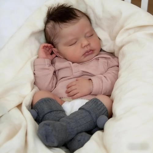 LOULOU Reborn Baby Doll - 20 Inch Soft Cloth Body & Vinyl Limbs Sleeping Ages 3+