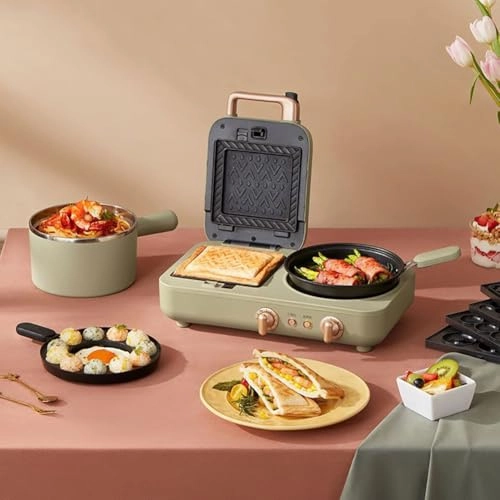 9-in-1 Breakfast Station - 1300W 5 baking trays pink