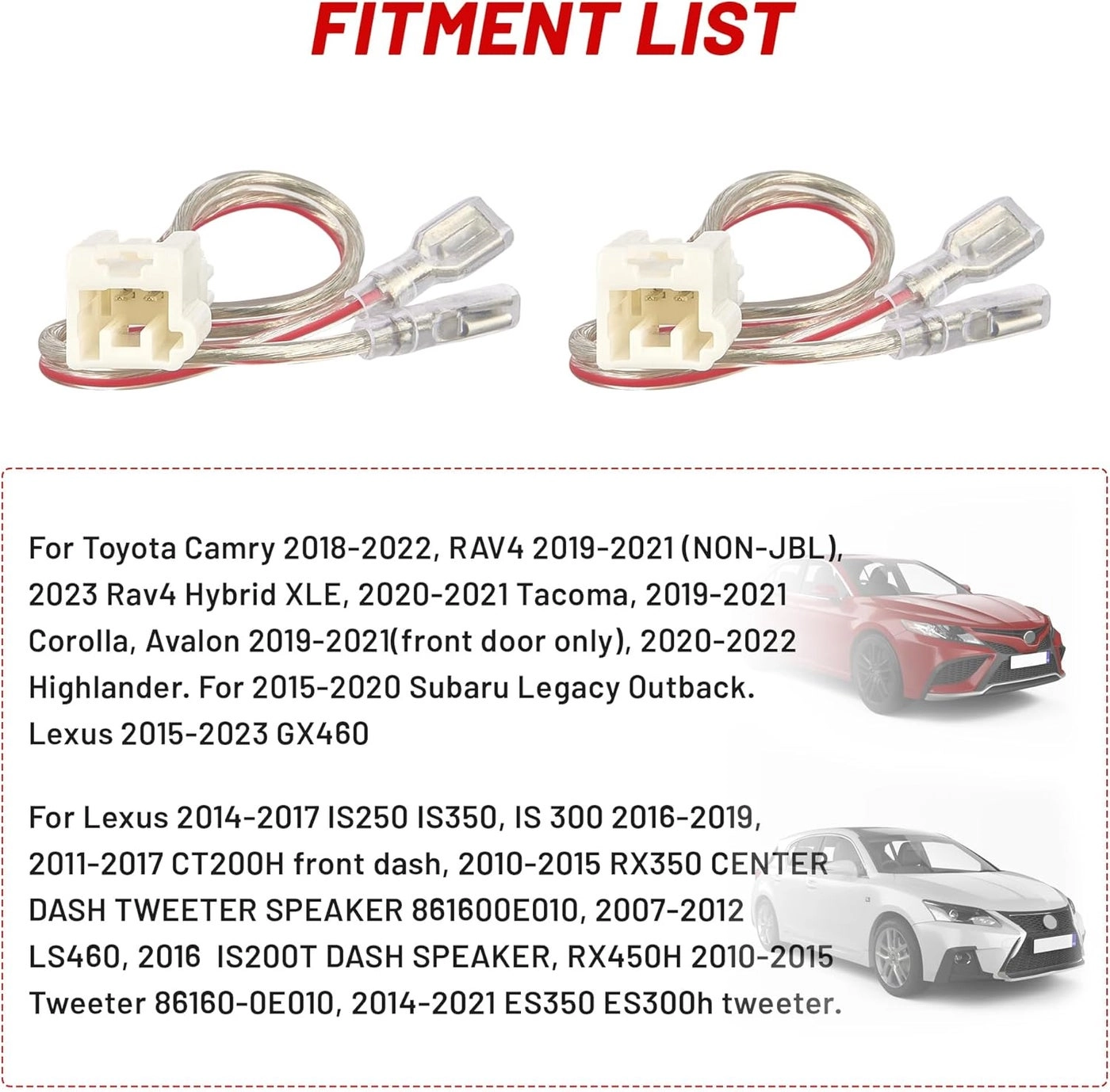Car Door Speaker Wiring Harness Adapter Connector Plug