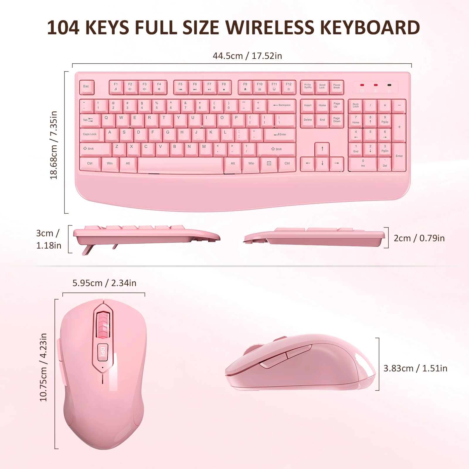 Keyboard and Mouse Combo - QWERTY Wireless