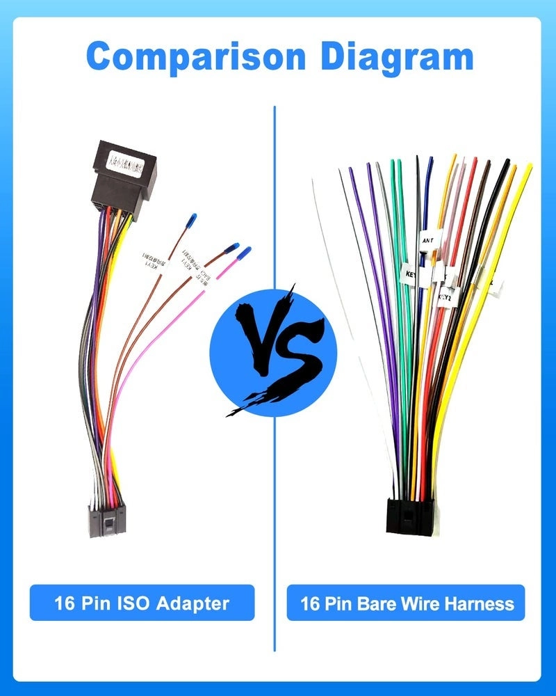 16 Pin Wiring Harness ISO Adapter