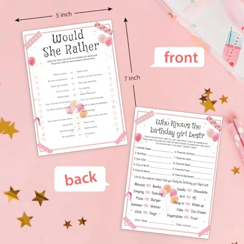 Birthday Party Games - 20 pieces Kid