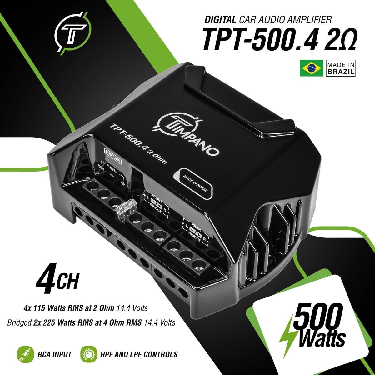 TPT-500.4 - Class D 4 Channel 125 Watts