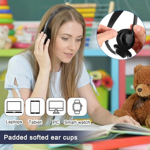 20 Pack Bulk Classroom Headphones Wired Headphone