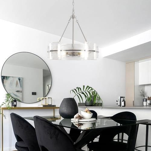 Modern Glass Dining Room Chandelier - 59"