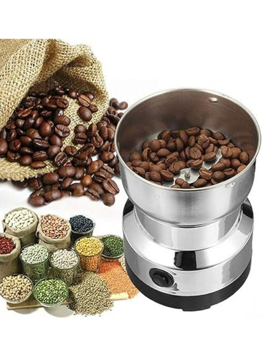 Electric Coffee And Beans Grinder - 200W 50g
