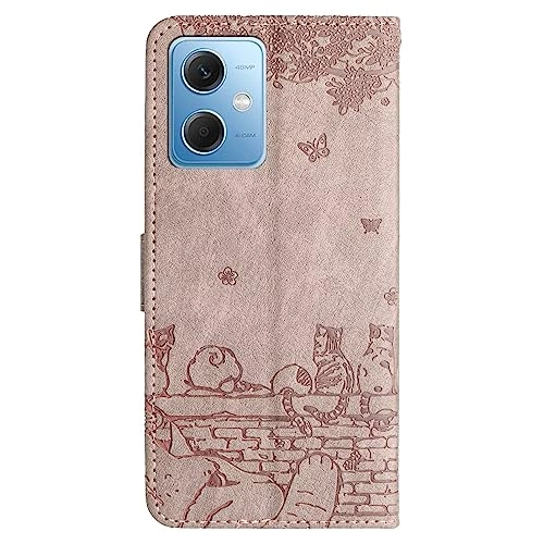Cat Wallet Case - PU Leather for Xiaomi POCO X5 5G