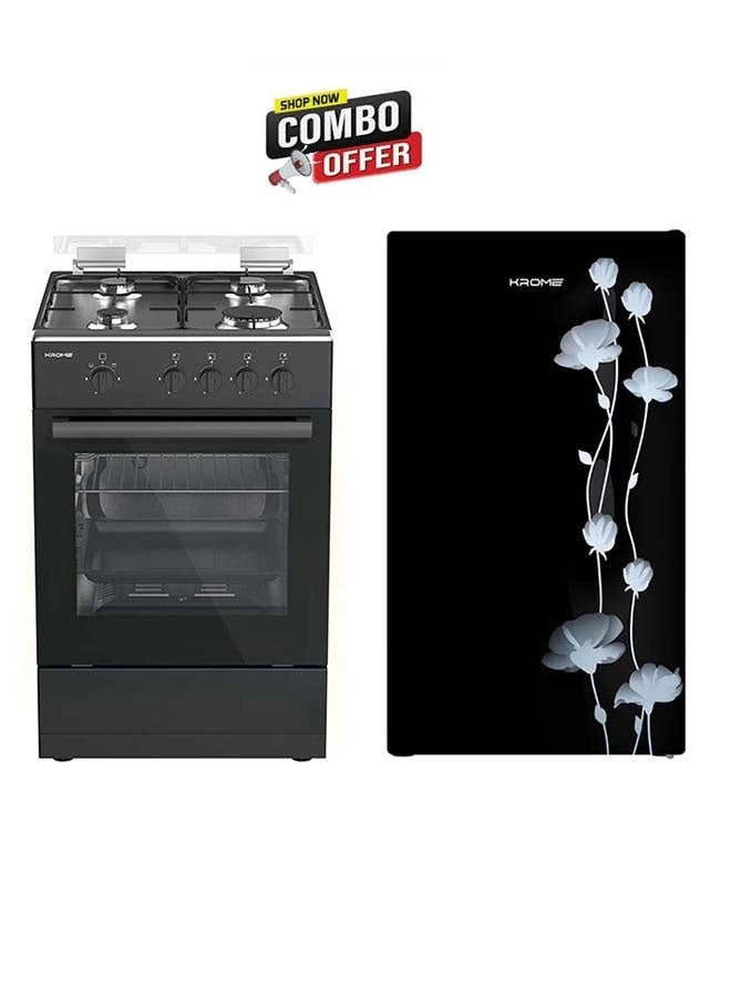 Krome KR-CR5050FS GAS Cooker + KR-RF141GG