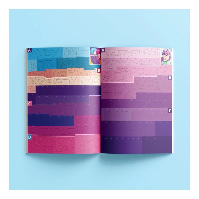 Kaleidoscope Sticker Mosaics Manga - 16 pieces