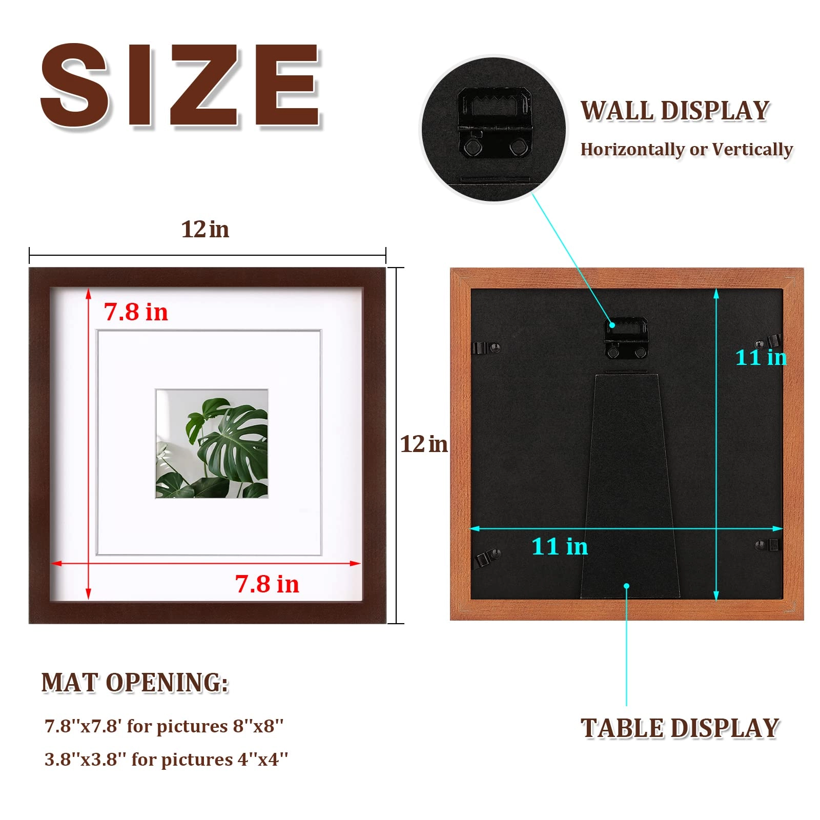 11x11 Picture Frames - 4 Count