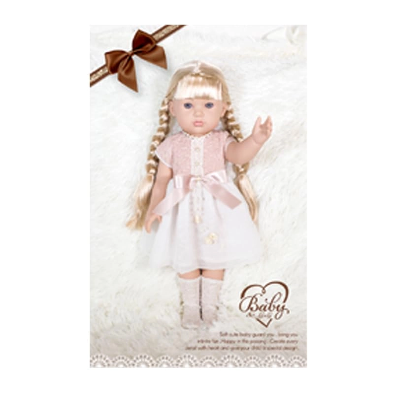 Reborn Baby Doll - 15-inch Silicone Long Hair Ages 3+