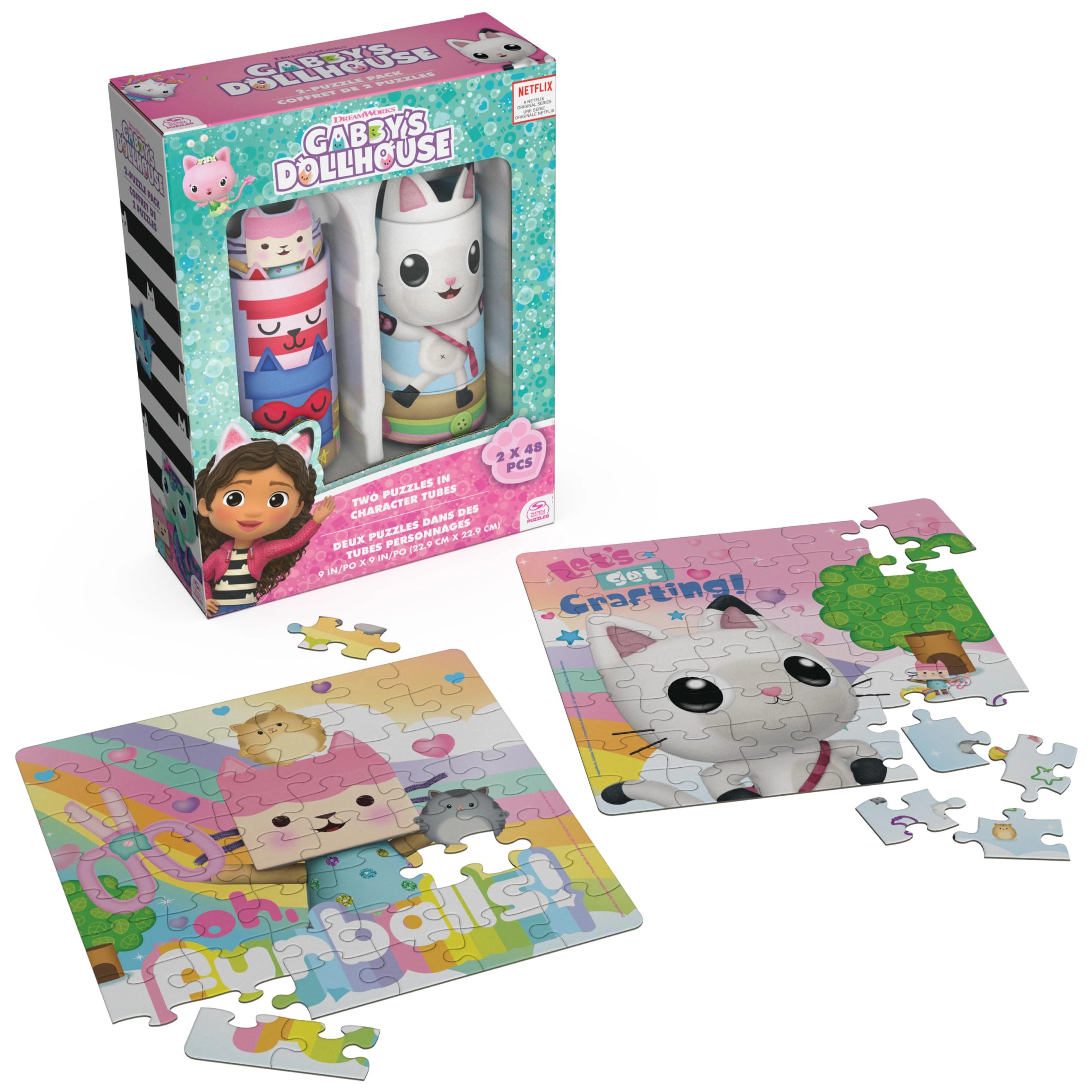 Spin Master Gabby’s Dollhouse - 2-Puzzle Pack 48-Piece
