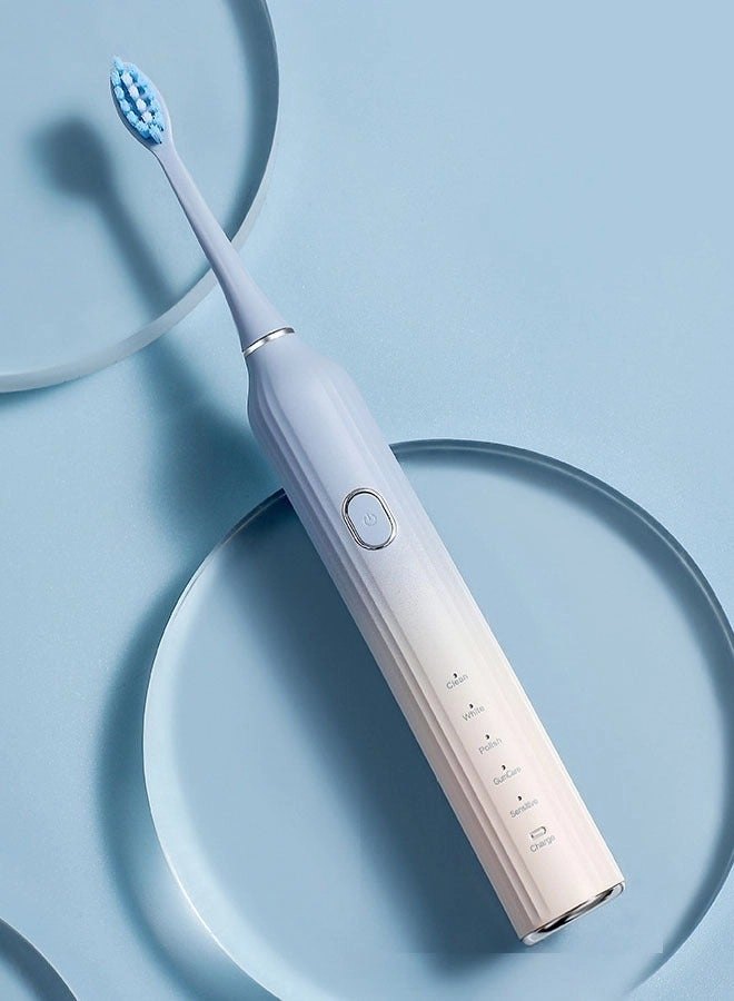 Ultrasonic Electric Children's Toothbrush - 6 Heads USB Charging