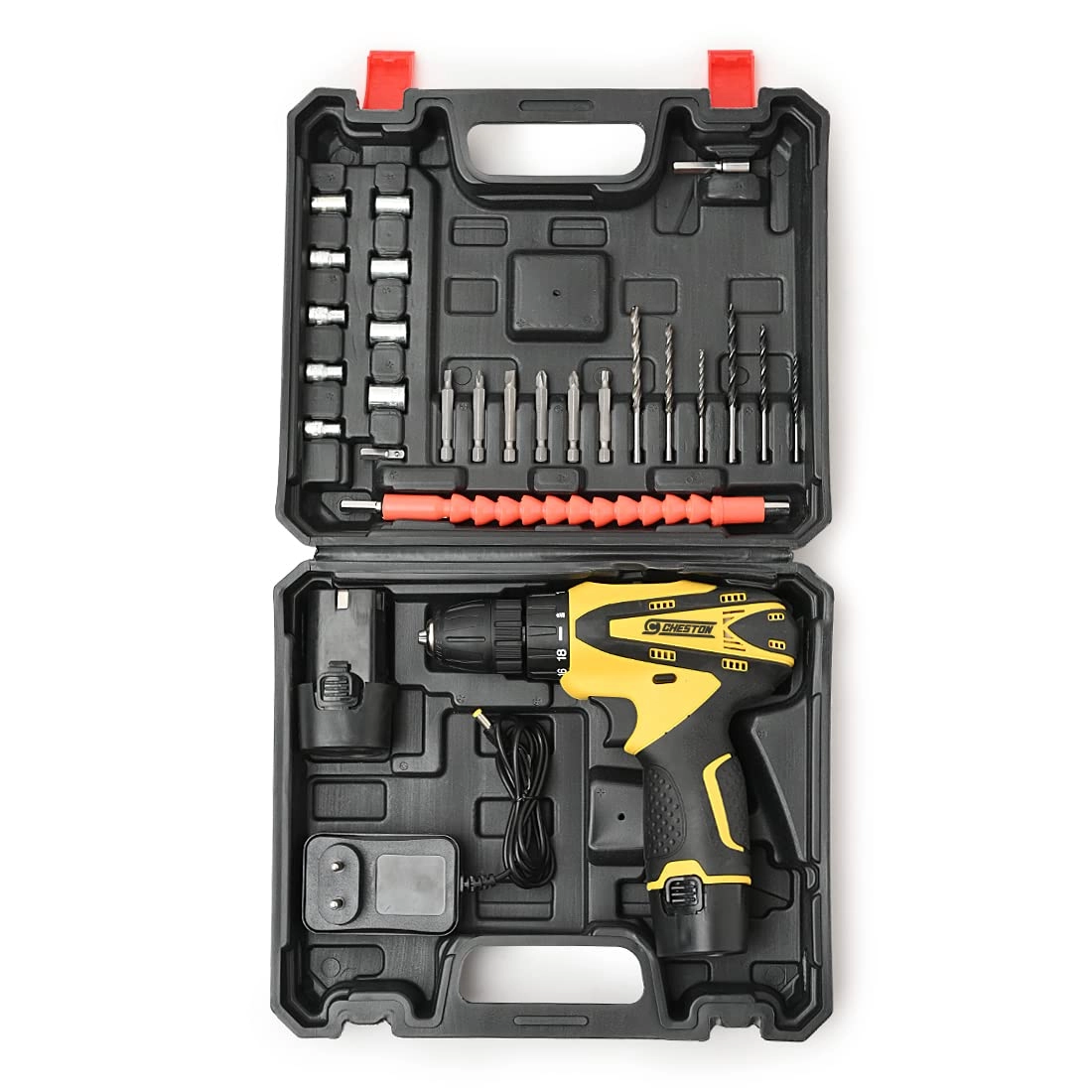 Cheston Cordless Drill Driver Kit - 1200mah/ 1500mah 12v dc