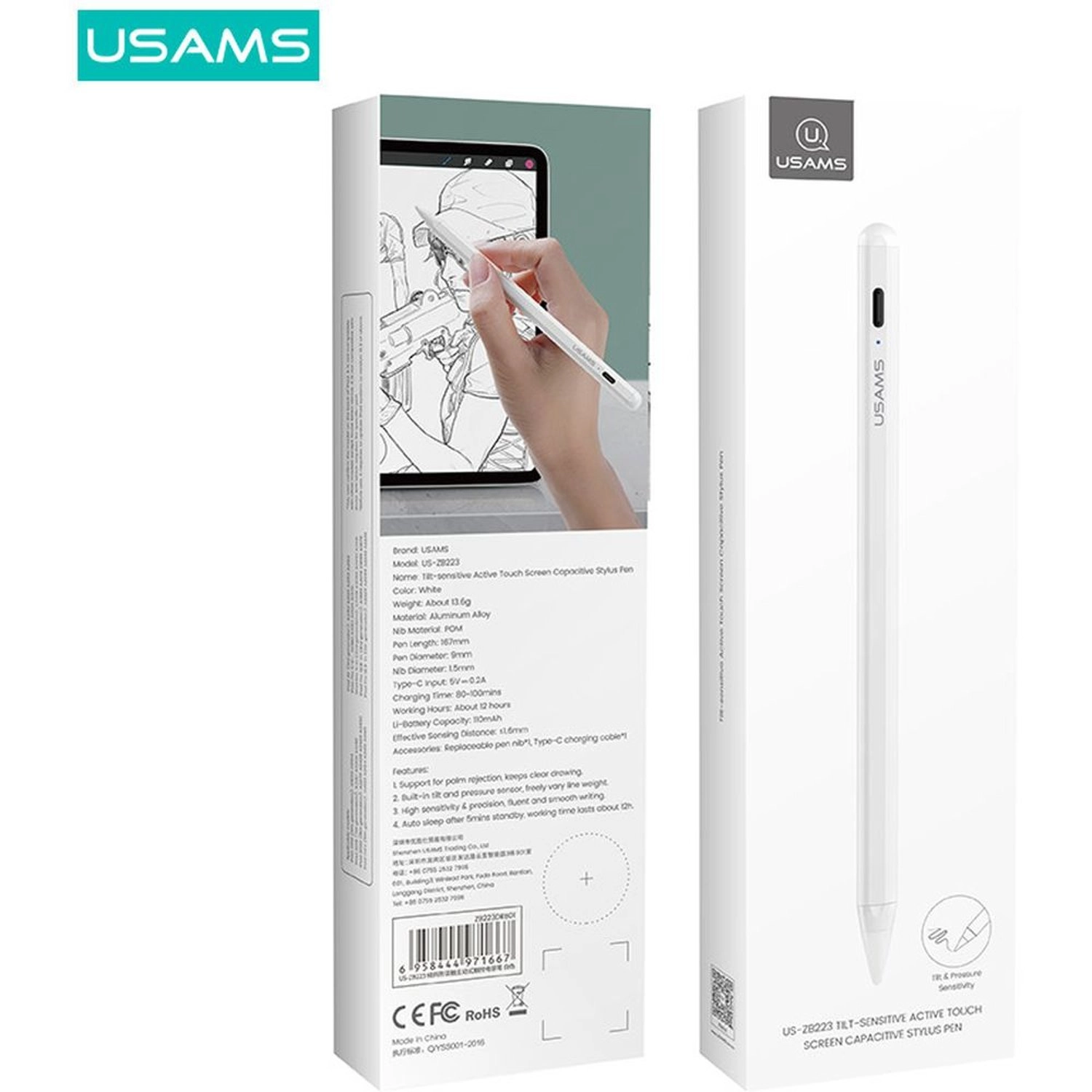 USAMS Capacitive Stylus Pen - iPad|iPad Pro|iPad Air