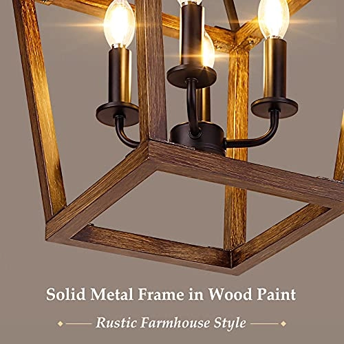 Farmhouse 4-Light Chandelier - Dimmable