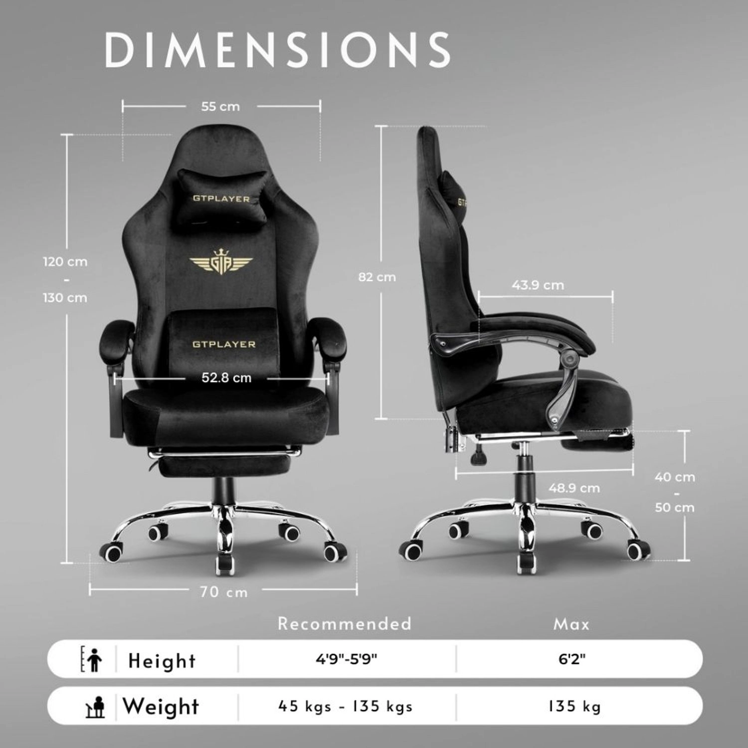 GT829 - Gaming Chair Black