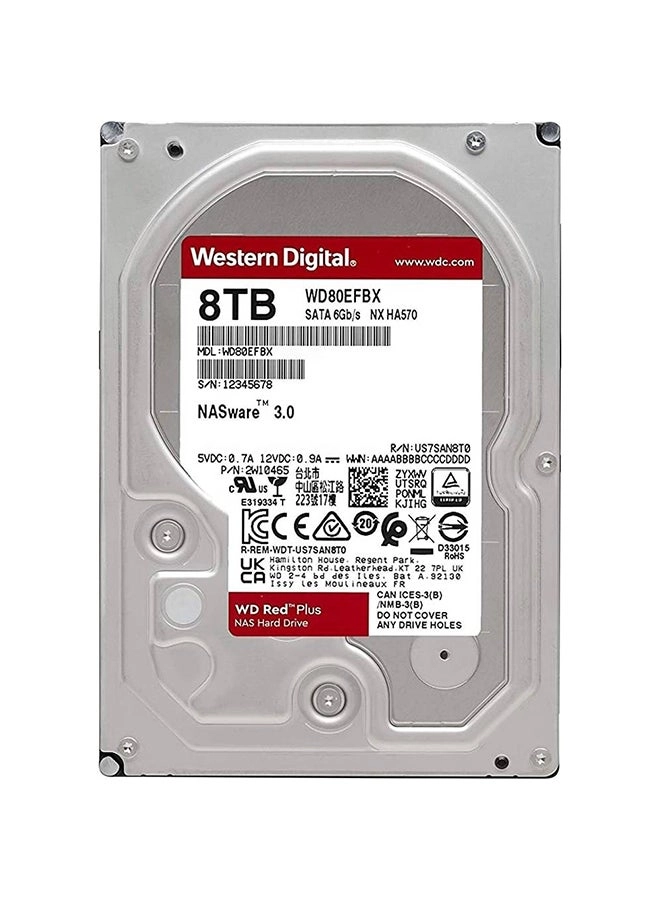 WD Red Plus 3.5" 7200rpm 256MB SATA 6Gb/s (WD80EFBX) - 8TB