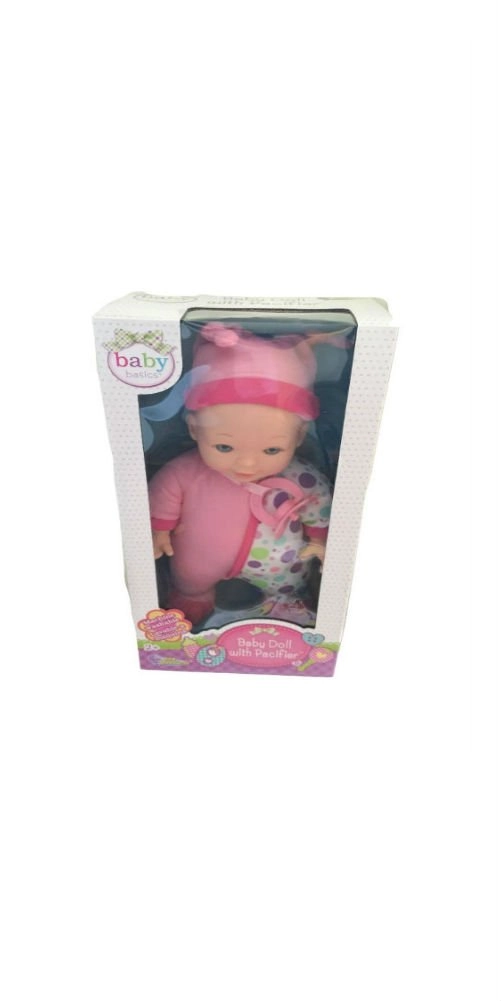 TOY TRIANGLE Baby Doll - 11-inch Soft body Pacifier or Rattle Ages 2+