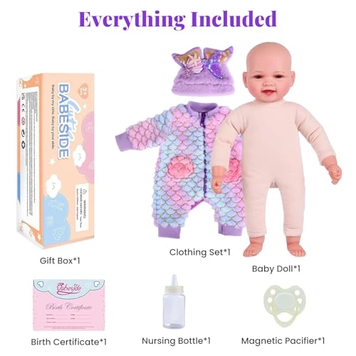 Mia Reborn Baby Doll - 17-inch Vinyl Cotton Ages 3+