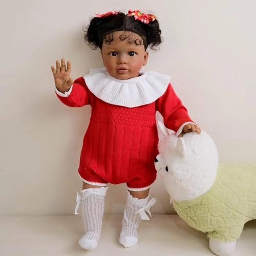 Pippa Reborn Baby Doll - 26 inch Cotton Vinyl Hand-rooted Curly Hair Ages 3+