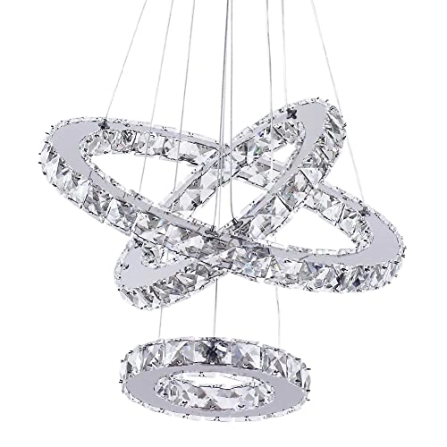 LED Chandeliers 3 rings - 3 colors(cool white/warm white/pure white) Non-dimmable