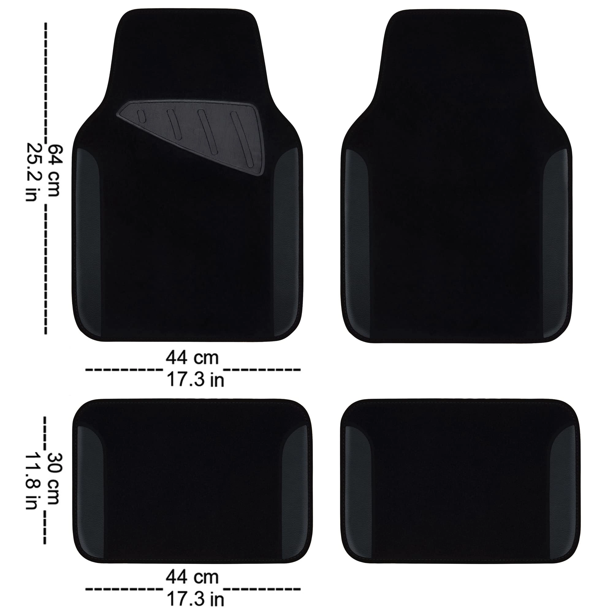 Car Seat Covers - Air Mesh Leather + Car Floor Mats - Waterproof + Steering Wheel Cover - Sporty