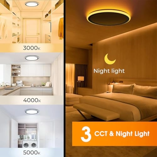 LED Ceiling Light - 3000-6500K Dimmable
