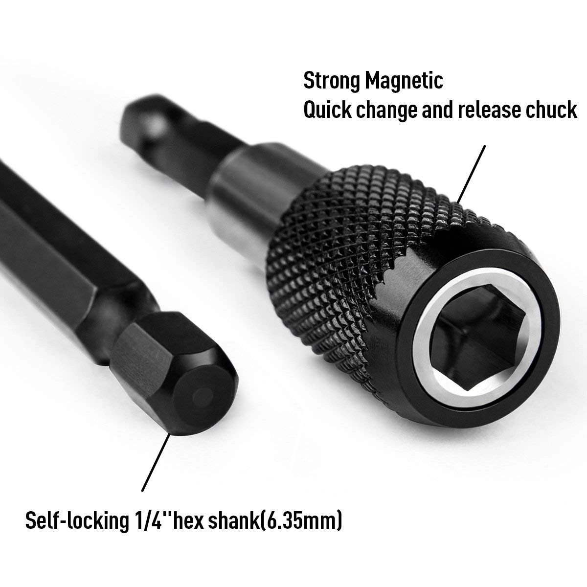 Quick Release Bar Socket Screwdriver Bit Holder - 60mm 100mm 150mm 1/4" (6.35mm)