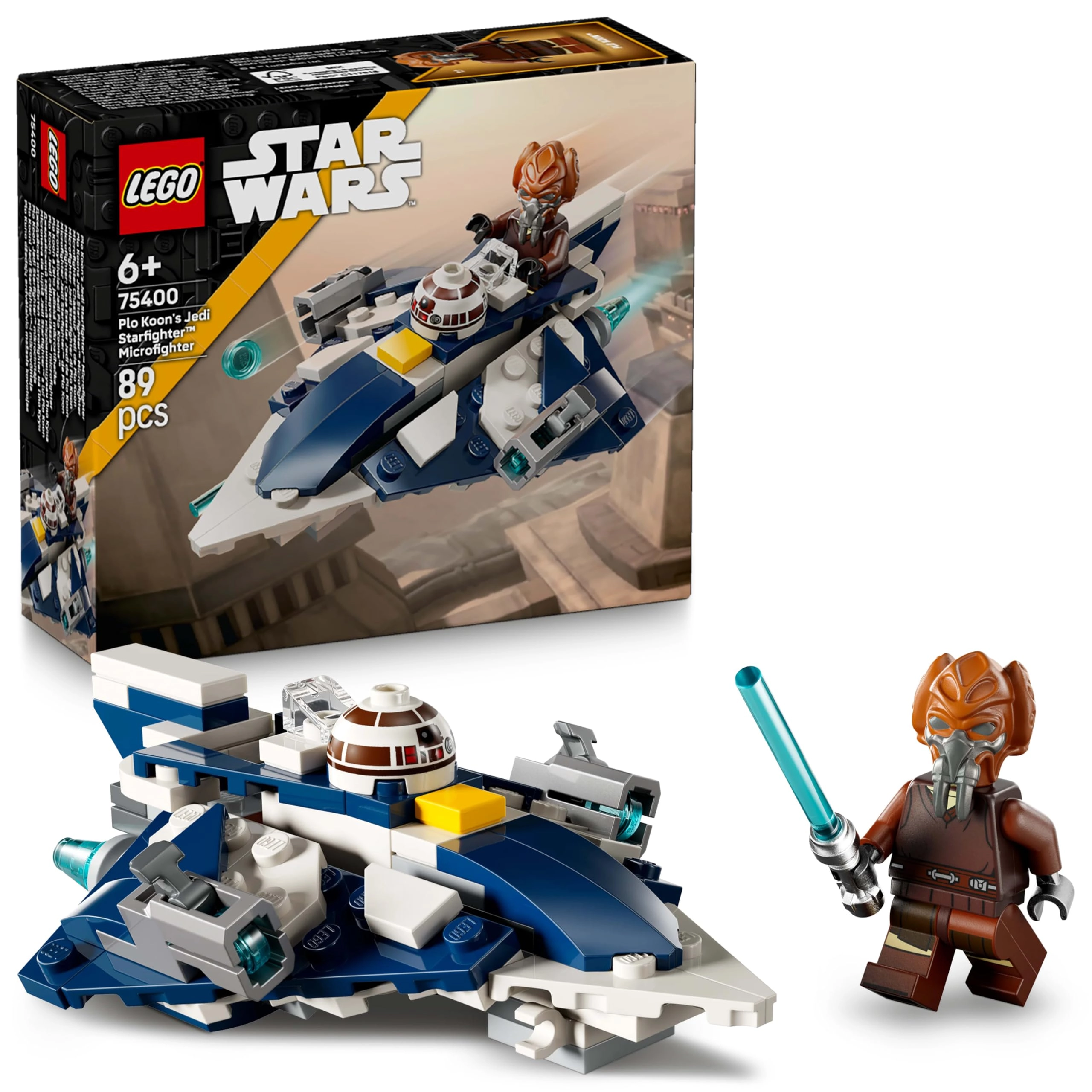 LEGO Star Wars Plo Koon's Jedi Starfighter Microfighter (75400) - Plo Koon minifigure 2 stud shooters