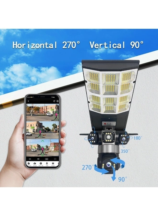 Solar Streetlight Dual Lens Security Camera 8MP
