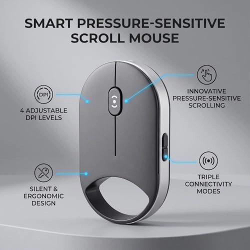 Wireless Smart Bluetooth Mouse - Bluetooth 5.0/5.2 2.4G USB Wired