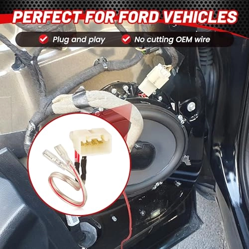 Front Rear Door Speaker Wiring Harness - 4 PCS Ford Mazda