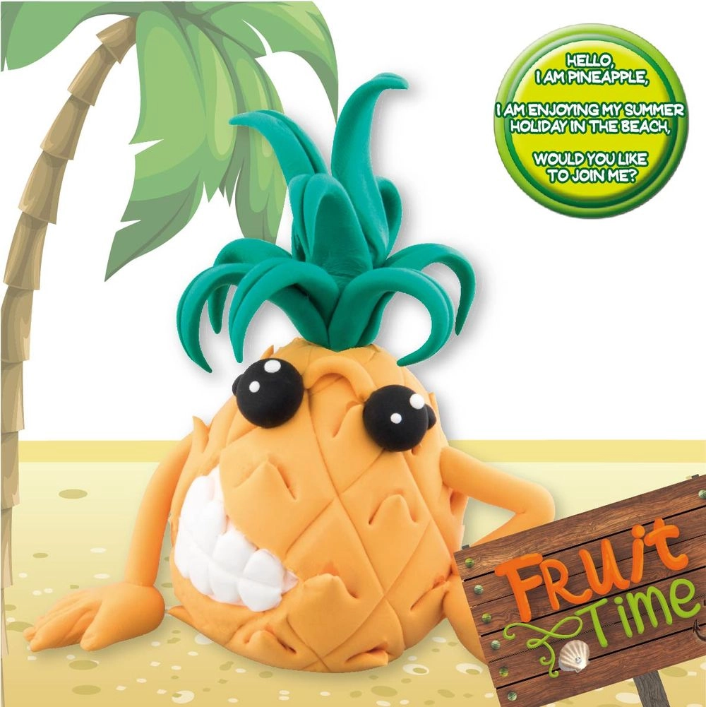 Fruit Time Pineapple Super Dough Kit - 3+ years 12 pcs