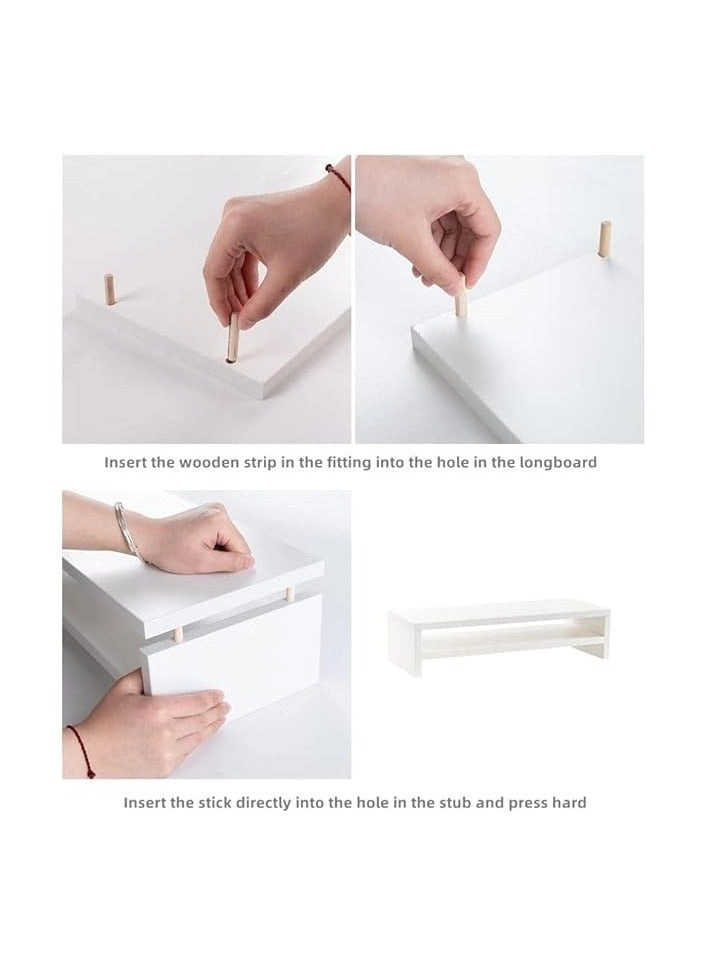 Monitor Stand Riser - White 50(L) x 20(W) x 7.7(H) cm