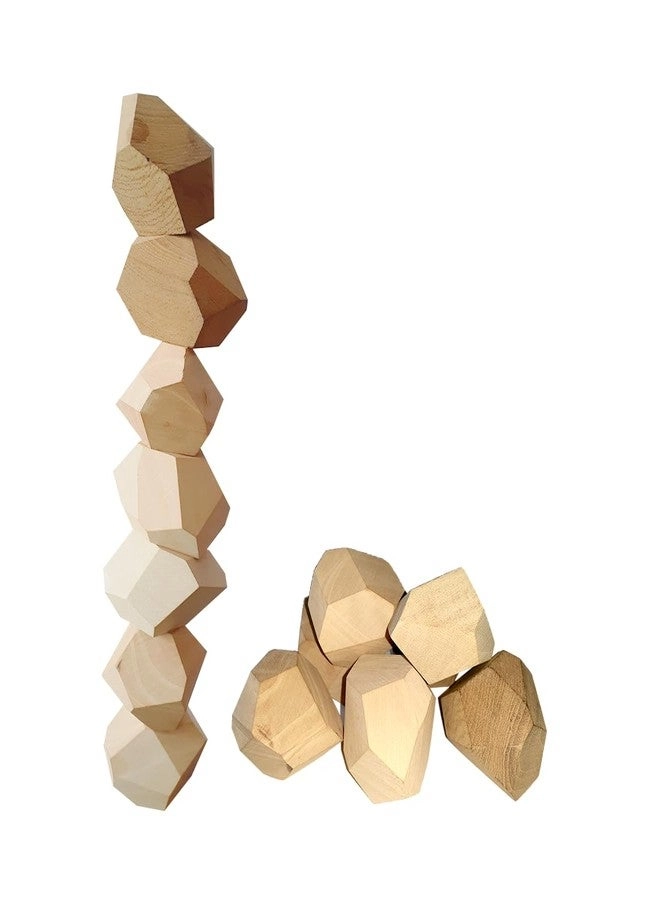 TOKYODO Wooden Balancing Stone - 16pcs