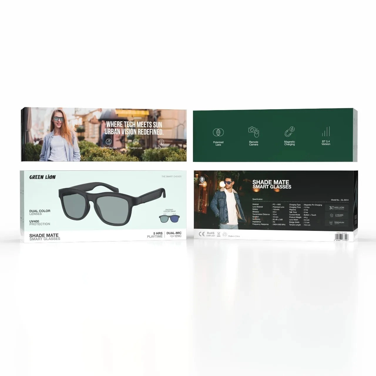 Shade Mate - TWS Polarized Lenses Magnetic Charging