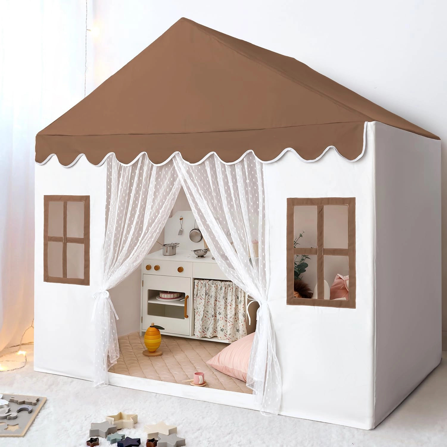 Kids Play Tent - 35.5 inches (W) x 57 inches (L) x 53 inches (H) Pink