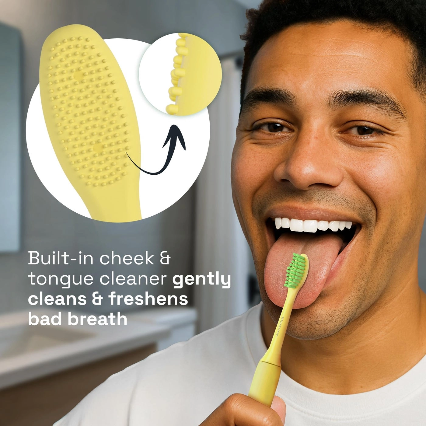 Replacement Toothbrush Heads - 4 Standard Heads Tongue Cleaner