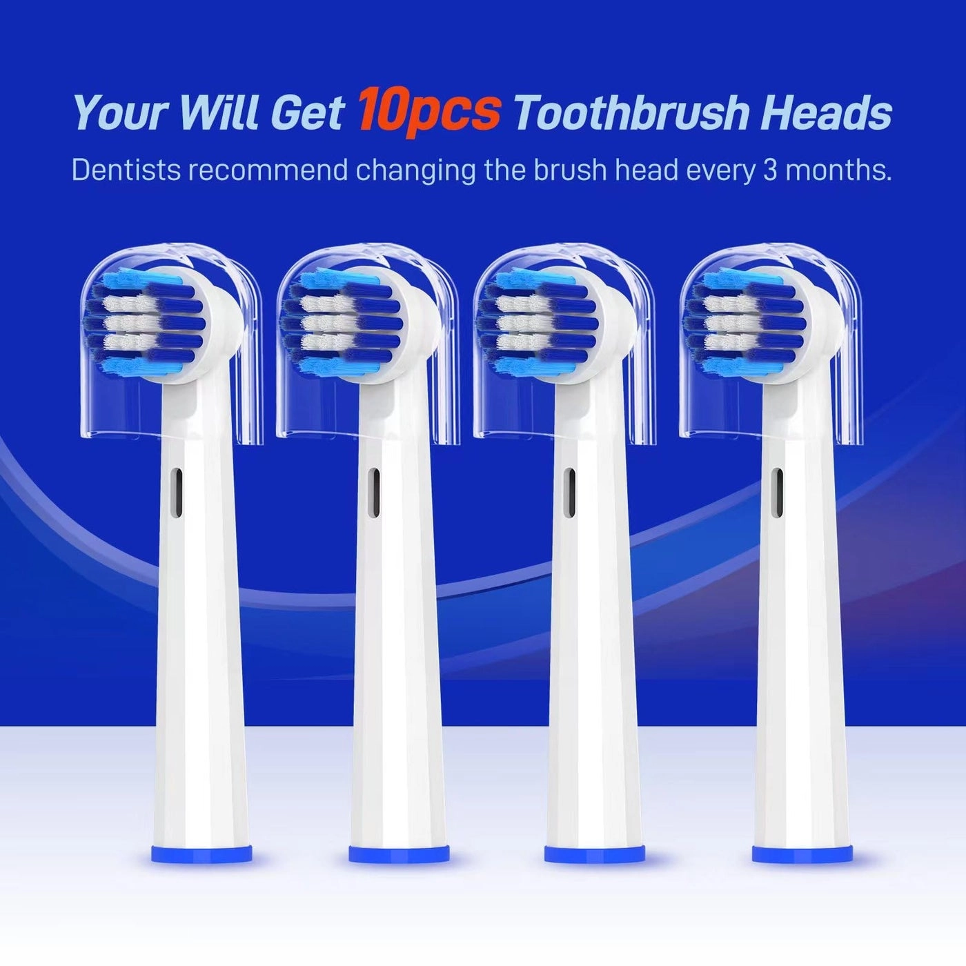 Replacement Toothbrush Heads - Rotating 10 Pack R1/R2 Compatible