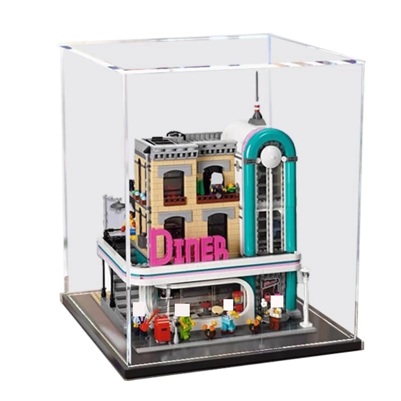 Display Case (10260) - Clear Acrylic Wood Bottom