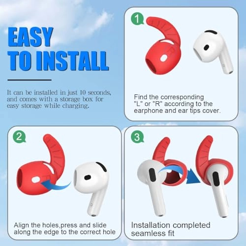Ear Hooks for AirPods 4 - 5 Pairs Anti-Slip