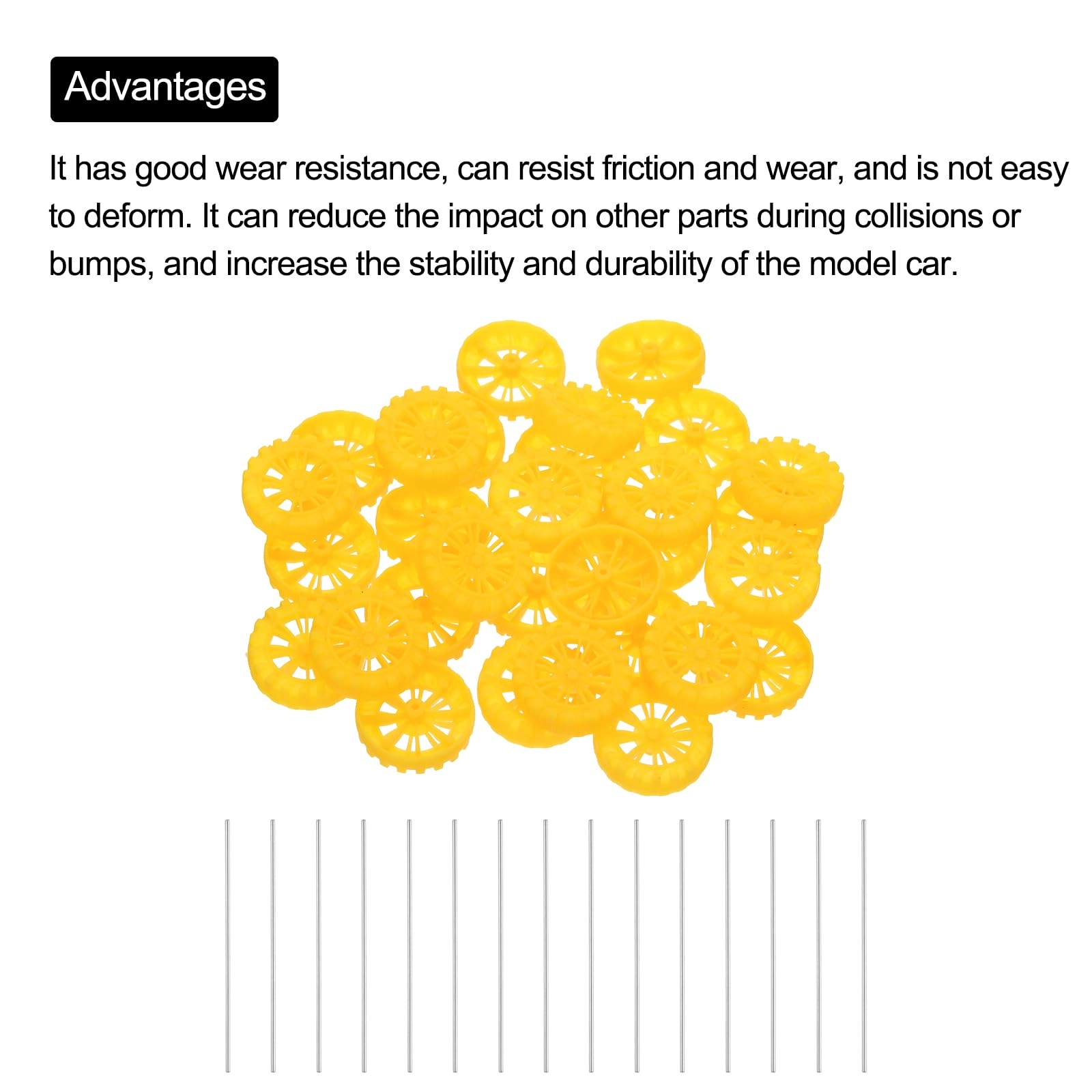 Small Plastic Wheels - 30pcs 30x8mm 2x100mm