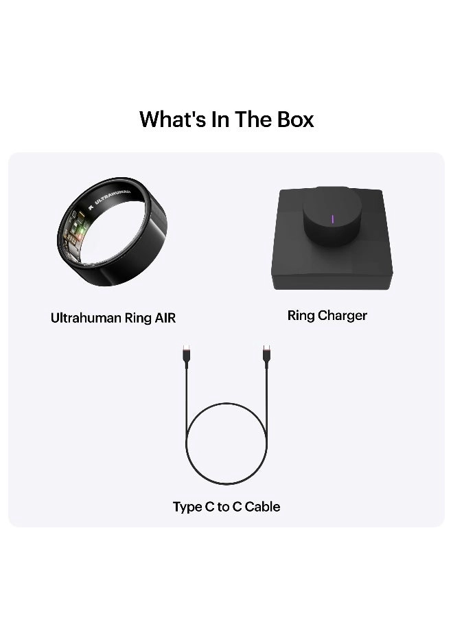 Ring AIR - Size 9 Space Silver 6 Days Battery Life