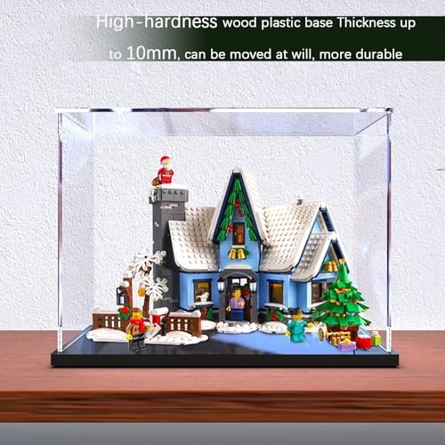 LEGO Acrylic Display Case (10293) - Dust-Proof Protective Case Black Base 35x20x25 cm