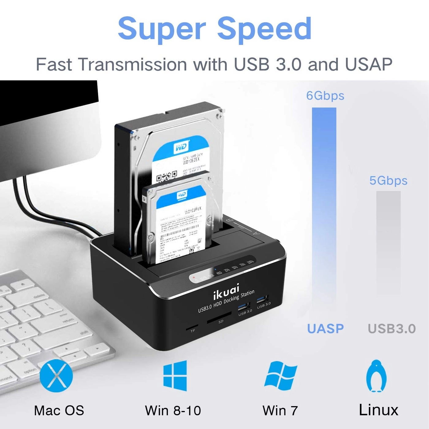 SATA to USB 3.0 Dual Bay Hard Drive Dock
