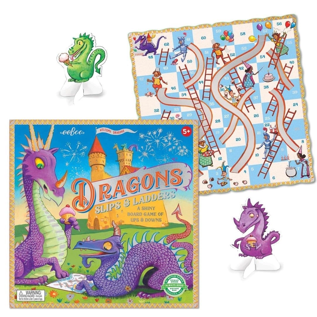 eeBoo Dragons Slips & Ladders