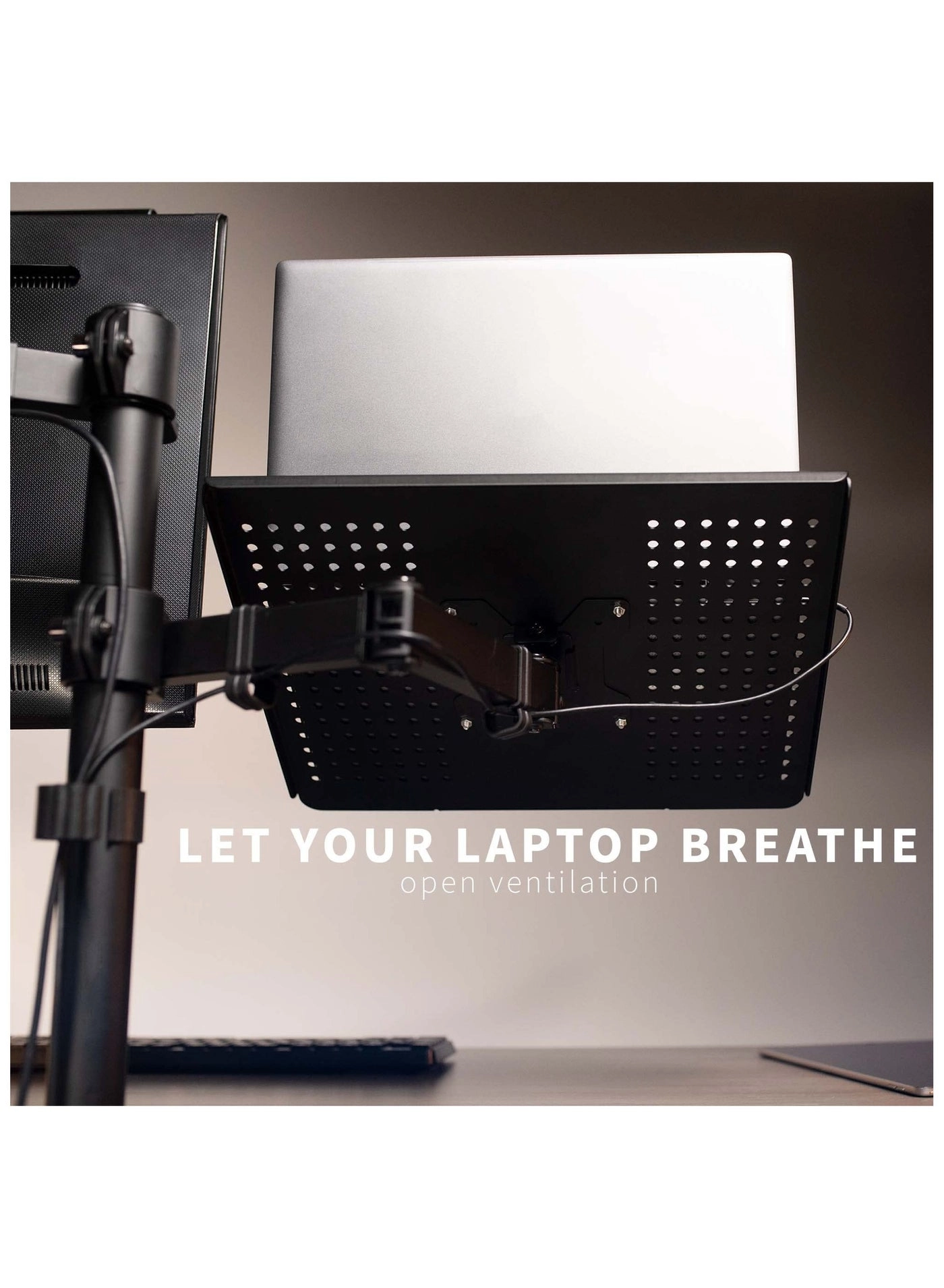 Monitor and Laptop Desk Mount - Single 13 to 32 inch 75x75mm 100x100mm